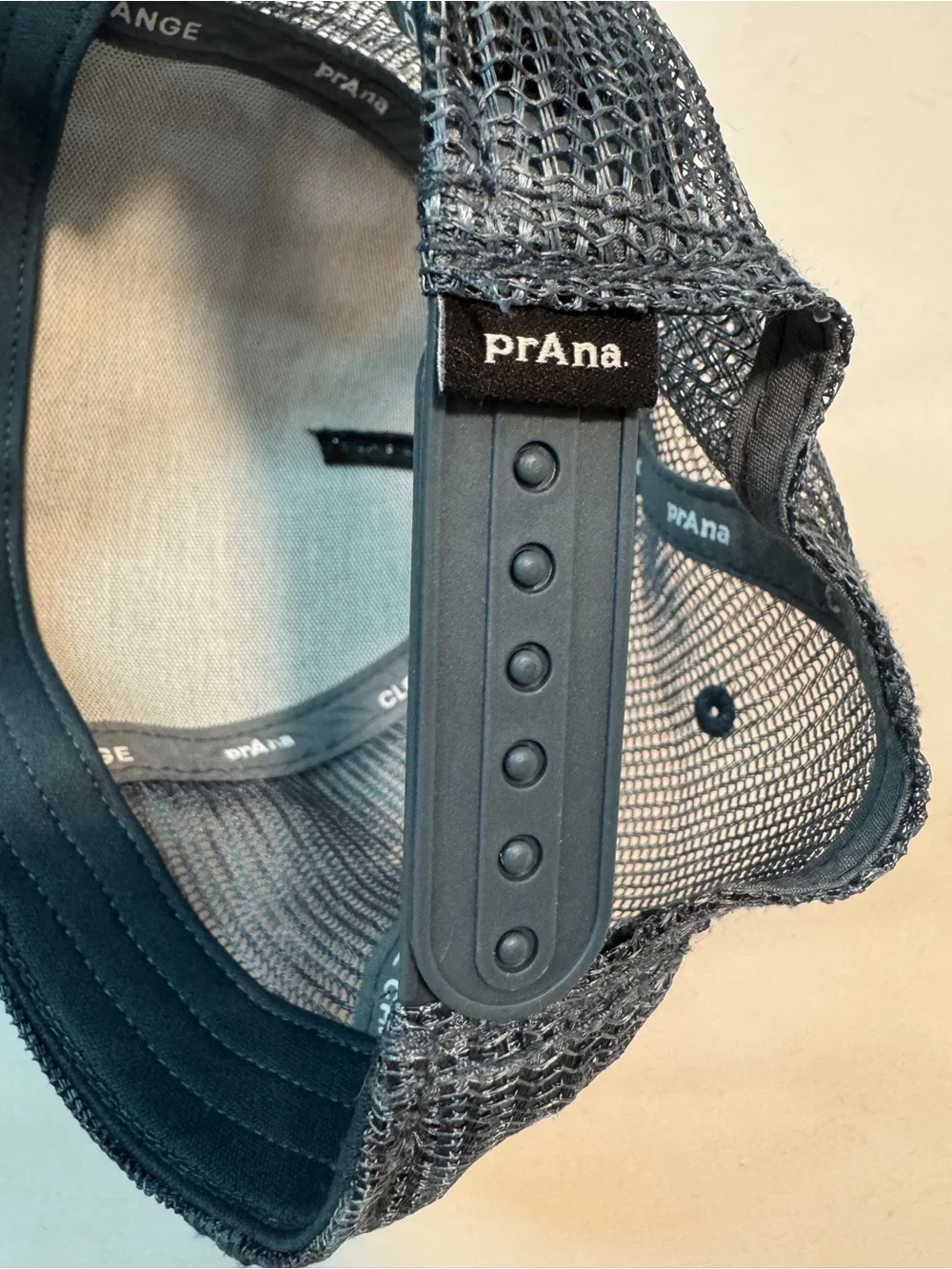 Prana Blue Patterned Mesh Trucker Hat
